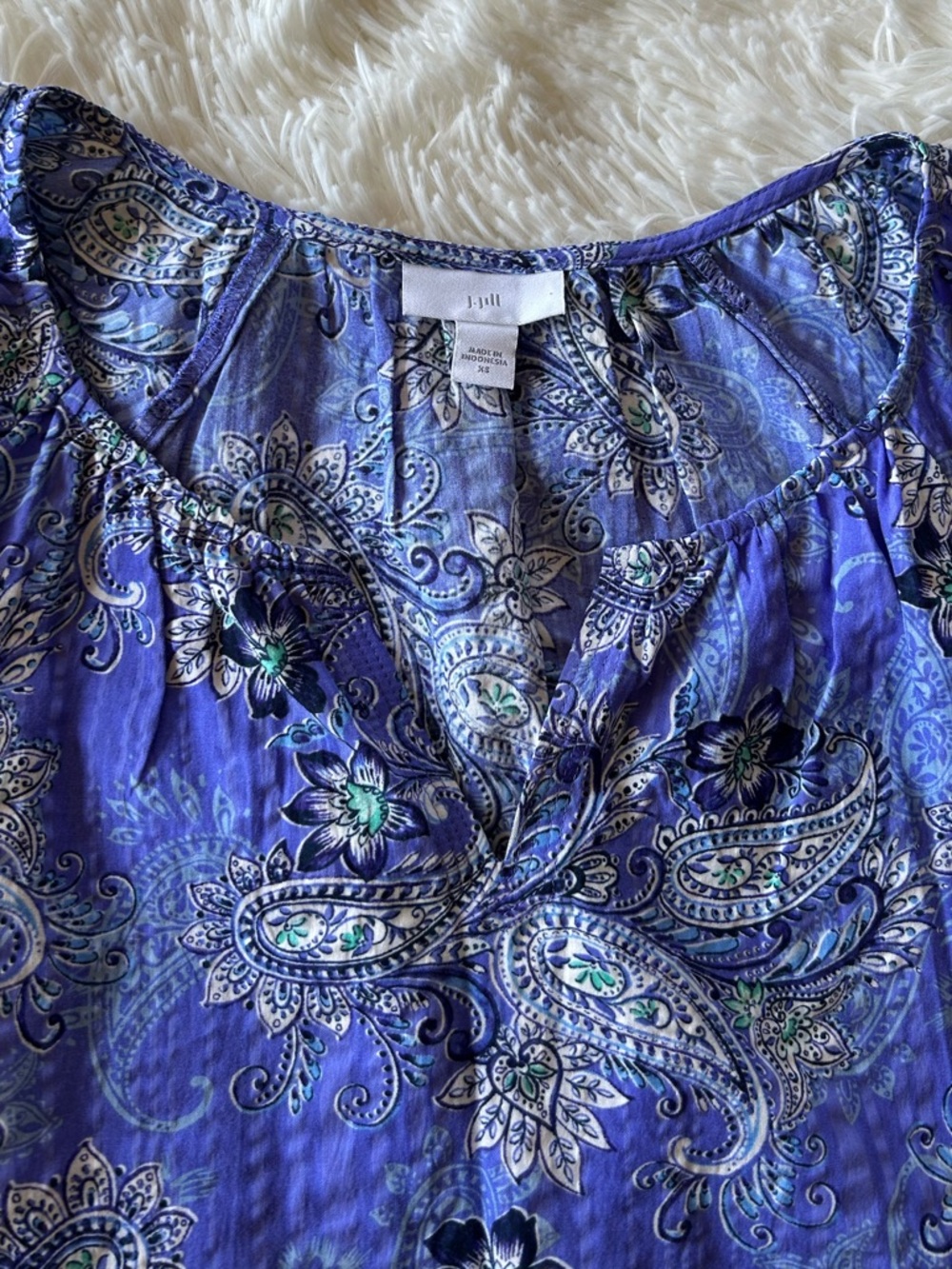 J. Jill | Paisley Short Sleeve Blouse - Picture 2 of 6